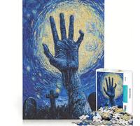 Puzzle per adulti 1000 pezzi Notte stellata Cimitero delle mani gioco rompicapo interazione genitore-figlio rafforza l'amore tra le coppie 38x52cm