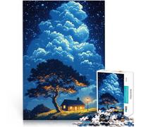 Puzzle per adulti 1000 pezzi Nuvole Decorazione della Casa Puzzle Giocattoli Sfida di Intelligenza Cervello Giocattoli Avvincenti per Adolescenti Età 14 Anni e Più 26x38cm