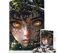 Puzzle per adulti 1000 pezzi Occhi di fuoco nell'abbraccio della natura Decorazione per la casa Giocattoli Regali di compleanno Gioco educativo Collezione di artisti Belle arti Dimensioni 50x75cm