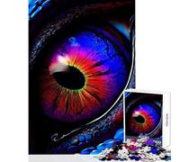 Puzzle per adulti 1000 pezzi Occhio di drago blu Decorazione per la casa Giocattoli Regali di Babbo Natale segreto Gioco rompicapo Ogni pezzo è unico - Dimensioni 50x75cm