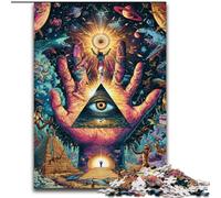 Puzzle per adulti 1000 pezzi Occhio psichedelico, aiuta il cervello a esercitare i giocattoli avvincenti per coltivare la pazienza e migliorare la memoria dimensioni 50x75cm