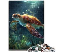 Puzzle per adulti 1000 pezzi Ocean Turtle Family Fun per è ideale come regalo per tutta la famiglia dai 14 anni in su 50x75cm