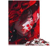Puzzle per adulti 1000 pezzi Ombre Rosso Sangue Difficile e sfida Lista dei desideri di Natale con Babbo Natale 19,7 "x 29,5" per adolescenti dai 14 anni