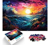 Puzzle per Adulti 1000 pezzi Onde colorate Concorso di Velocità a Mano 14,96 pollici x 20,47 pollici Splendidi Regali per Natale per Adolescenti da 14 Anni e Più