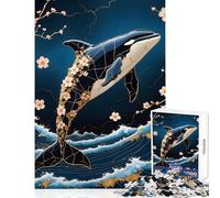 Puzzle per adulti 1000 pezzi Orca Kintsugi Art Decorazione per la casa Giocattoli Regali per donne Uomini Gioco pratico per compleanno Natale Dimensioni 50x75cm
