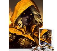 Puzzle per adulti 1000 pezzi oro strega stregone magia decorazione per la casa giocattoli opera d'arte regalo giochi per famiglie con pezzi completamente ad incastro di forma casuale 50x75cm