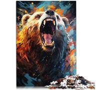 Puzzle per adulti 1000 pezzi Orso Arte Giocattolo Gioco intellettuale Sollievo Stress Sfida Difficile per e Adolescente Età 14 Anni e Più 26x38cm