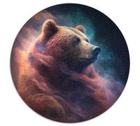 Puzzle per adulti 1000 pezzi Orso bruno Puzzle rotondi 1000 pezzi per adulti Perfetto per decorazioni per la casa, compleanni, feste e regali 67,5x67,5 cm