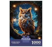 Puzzle Per Adulti 1000 Pezzi Owl Perch Majesty in Moon Puzzle Rompicapo Gioco Difficile Regali Difficili Per Amici E Familiari 70x50cm/1000pcs
