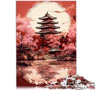Puzzle per adulti, 1000 pezzi, paesaggi vintage dal Giappone, divertimento tutta la famiglia, allena il tuo cervello e le tue mani, adatto per ragazzi dai 14 anni, 26 x 38 cm