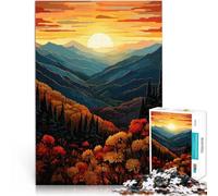 Puzzle per adulti 1000 pezzi Paesaggio autunnale delle montagne Fatto di carta,per età 14+ Difficile e impegnativo Gioco educativo per compleanno e Natale。misurare:26x38cm/10.24 x 14.96pollice