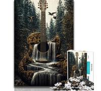 Puzzle per adulti 1000 pezzi Paesaggio con chitarra nella foresta, aiuta il cervello a esercitare i giocattoli avvincenti per coltivare la pazienza Collezione di artisti, belle arti 50x75cm