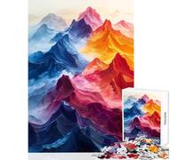 Puzzle per adulti 1000 pezzi Paesaggio di montagna arcobaleno Giocattoli antistress Idee regalo Gioco pratico Migliorare l'amore tra coppie Dimensioni 50x75cm