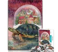 Puzzle per adulti 1000 pezzi Paesaggio di tartarughe puzzle da 1000 pezzi per ammazzare il tempo durante le vacanze con poster abbinato e foglio di quiz 75x50cm