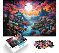 Puzzle per adulti, 1000 pezzi, paesaggio fantasia, con paesaggio giapponese, puzzle educativo per la casa, per adolescenti dai 14 anni, 26 x 38 cm