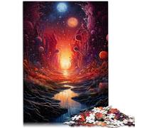 Puzzle per adulti, 1000 pezzi, paesaggio fantastico, motivo assemblato, ideale come regalo per tutta la famiglia per i 14 anni, 26 x 38 cm