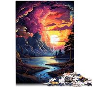 Puzzle per Adulti 1000 pezzi Paesaggio Fantastico sotto il Tramonto Puzzle Impossibile Allenare il Cervello e le mani 19,7 "x 29,5"