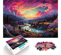 Puzzle per Adulti 1000 pezzi Paesaggio Giocattoli Giochi educativi Sollievo dello Stress 26x38cm Migliorare l'amore Tra Coppie per Adolescenti 14 Anni e Più