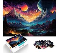 Puzzle per Adulti 1000 pezzi Paesaggio neon colorato Decorazione della Casa Puzzle Giocattoli 26x38cm Sollievo Stress Sfida Difficile