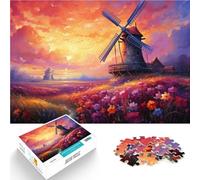 Puzzle per adulti, 1000 pezzi, paesaggio olandese, gioco educativo per la casa, adatto per adolescenti dai 14 anni in su, 26 x 38 cm