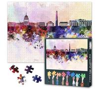 Puzzle per adulti, 1000 pezzi, paesaggio urbano, puzzle, 1000 pezzi, Washington DC, punto di riferimento, edificio impegnativo, per donne, decorazione della casa, dimensioni 70 x 50 cm