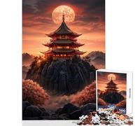 Puzzle per adulti 1000 pezzi Pagoda sulla cima della montagna Decorazione per la casa Giocattoli Ottimi regali e giocattoli Gioco educativo Ogni pezzo è unico - Dimensioni 50x75cm