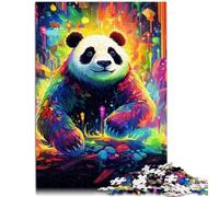 Puzzle per adulti 1000 pezzi Panda Animale colorato Decorazione della Casa Puzzle Migliora la memoria Adatto per adolescenti di 14 anni e oltre 26x38cm