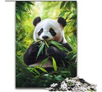 Puzzle per adulti 1000 pezzi Panda che mangia bambù Puzzle in cartone Gioco interattivo per famiglie, Decorazione fai da te per la casa, Rompicapo stimolante Regalo Dimensioni 26X38CM
