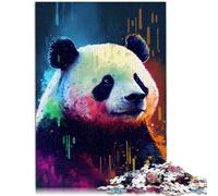 Puzzle per Adulti 1000 pezzi Panda Colorato Concorso di Velocità a Mano Sollievo Stress Staycation Uccidere Il Tempo 14,96 "x 20,47"