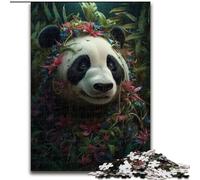 Puzzle per adulti, 1000 pezzi, panda, fiori, piante, puzzle magici per adulti, dimensioni 26x38cm, attività per la famiglia, decorazioni fai da te per la casa, regalo per le vacanze.