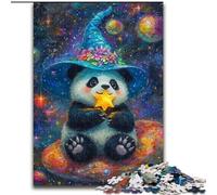 Puzzle per adulti 1000 pezzi Panda Mago dei cartoni animati, gioco per famiglie antistress, sfida difficile, rafforza l'amore tra coppie dimensioni 50x75cm