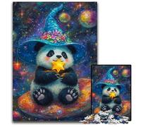 Puzzle per adulti 1000 pezzi Panda Mago dei cartoni animati Puzzle in legno Sfida educativa, Offerta come regalo per tutta la famiglia per 14+ 50X75cm