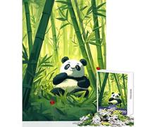 Puzzle per adulti 1000 pezzi Panda nella foresta di bambù Decorazione per la casa Giocattoli Regalo Compleanno Giochi per famiglie Allena il tuo cervello e le tue mani Dimensioni 50x75cm