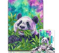 Puzzle per adulti 1000 pezzi Panda nella foresta di bambù, giochi educativi, decorazione per la casa, ideale come regalo per tutta la famiglia, 50x75cm