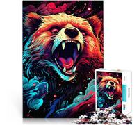Puzzle per Adulti 1000 pezzi Panda Rossi Animali Gioco Stimolante Giocattoli 10,27 "x 14,96" Regali Segreto Santa per Adolescenti da 14 Anni e Più