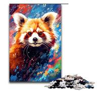 Puzzle per adulti 1000 pezzi Panda rosso e farfalla di Splatters Un sacco di puzzle impossibili colorati gioco per famiglie antistress sfida difficile 75x50 cm