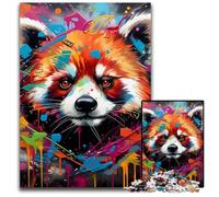 Puzzle per adulti 1000 pezzi Panda rosso Puzzle impossibili per adulti Ideale per divertimento in famiglia, relax e regali di festa 50x75CM/19,68x29,52 pollici