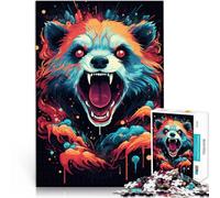 Puzzle per adulti 1000 pezzi Panda Roux Animali Puzzle Famiglia Divertenti 26x38 cm Regalo di Compleanno Regali Decorazione Murale per Adolescenti di 14 anni e più