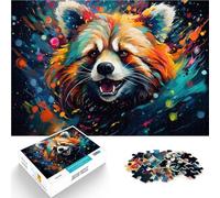 Puzzle per Adulti 1000 pezzi Panda Roux Gioco Stimolante Puzzle 26x38cm con Poster Assortito e Domande Foglio per Adolescenti 14+