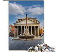Puzzle per adulti 1000 pezzi Pantheon Roma Italia Poster Sfida di intelligenza cerebrale Giocattoli avvincenti Regalo divertente per età 14+ (50x75cm) 1000 pezzi