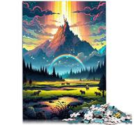 Puzzle per adulti, 1000 pezzi, Parco Nazionale Yellowstone USA Giocattoli educativi per alleviare lo stress, 26 x 38 cm, regalo per compleanni