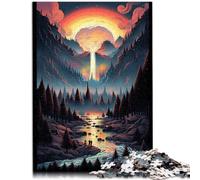 Puzzle per adulti 1000 pezzi Parco Nazionale Yellowstone USA Gioco di riflessione 26x38cm Regali a tutta la famiglia per adolescenti da 14 anni e oltre