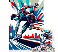 Puzzle per adulti 1000 pezzi Parkour Wpap Giocattoli antistress colorati Ottimi regali e giocattoli Gioco pratico con pezzi completamente interconnessi di forma casuale Dimensioni 38x26cm