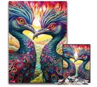 Puzzle per adulti 1000 pezzi Pavone colorato Puzzle impossibili per adulti Ideale per divertimento in famiglia, relax e regali di festa 26X38CM/10,23x14,96 pollici