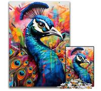Puzzle per adulti 1000 pezzi Peacock Graffiti Puzzle impossibili per adulti Ideale per divertimento in famiglia, relax e regali per le feste 50x75CM/19,68x29,52 pollici