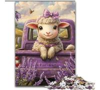 Puzzle per adulti, 1000 pezzi, pecorelle color lavanda, puzzle difficili per adulti, ideale come regalo di compleanno o per le feste, giocattolo da gioco per feste, 26x38cm