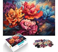 Puzzle per adulti, 1000 pezzi, per arte floreale Doodle, con parti completamente a incastro, 26 x 38 cm