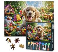 Puzzle per adulti, 1000 pezzi, per cani nel parco, 1000 puzzle, giocattolo per la famiglia, decorazione per la casa, gioco di famiglia, adatto per notti di gioco, dimensioni: 50 x 70 cm