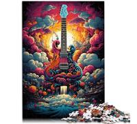 Puzzle per adulti, 1000 pezzi, per chitarra, decorazione per la casa, giocattolo per la sfida dell'intelligenza cerebrale, per adolescenti dai 14 anni, 26 x 38 cm