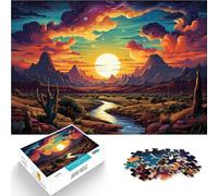 Puzzle per adulti, 1000 pezzi, per il tramonto del deserto, mano Speed Competition adatto per tutta la famiglia, 26 x 38 cm
